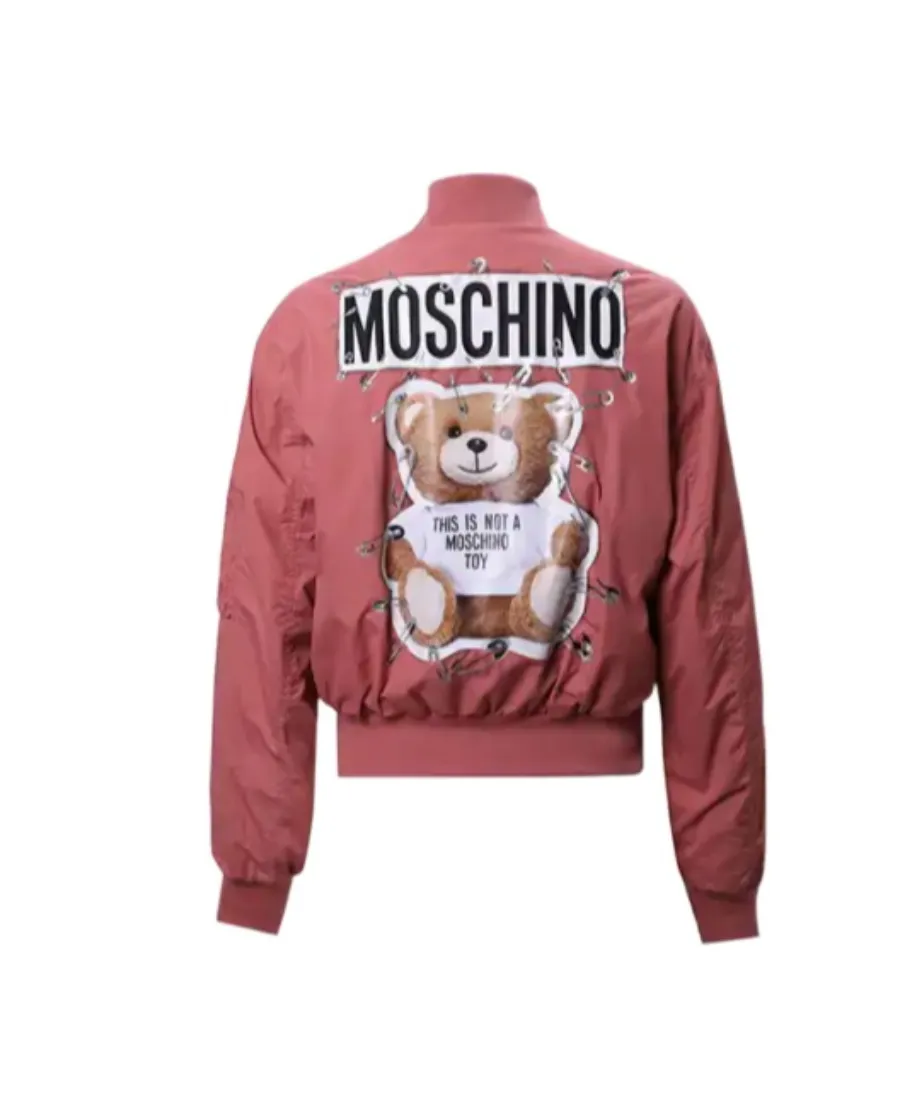 Bear Print Logo Casual Jacket
