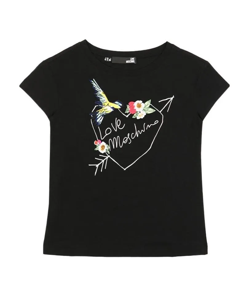 Round Collar Logo T-Shirt