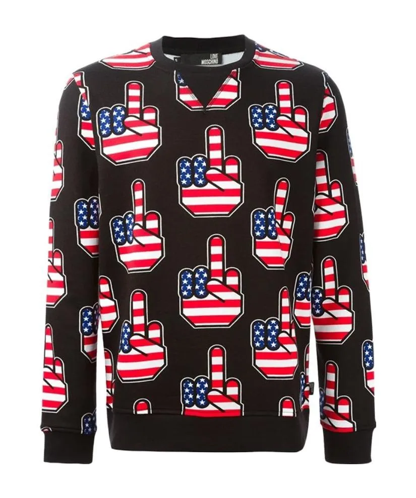 Printed Long-Sleeved Sweater