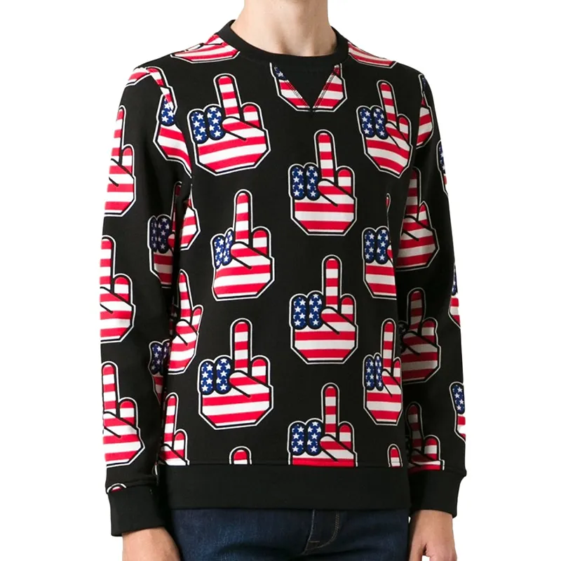 Printed Long-Sleeved Sweater
