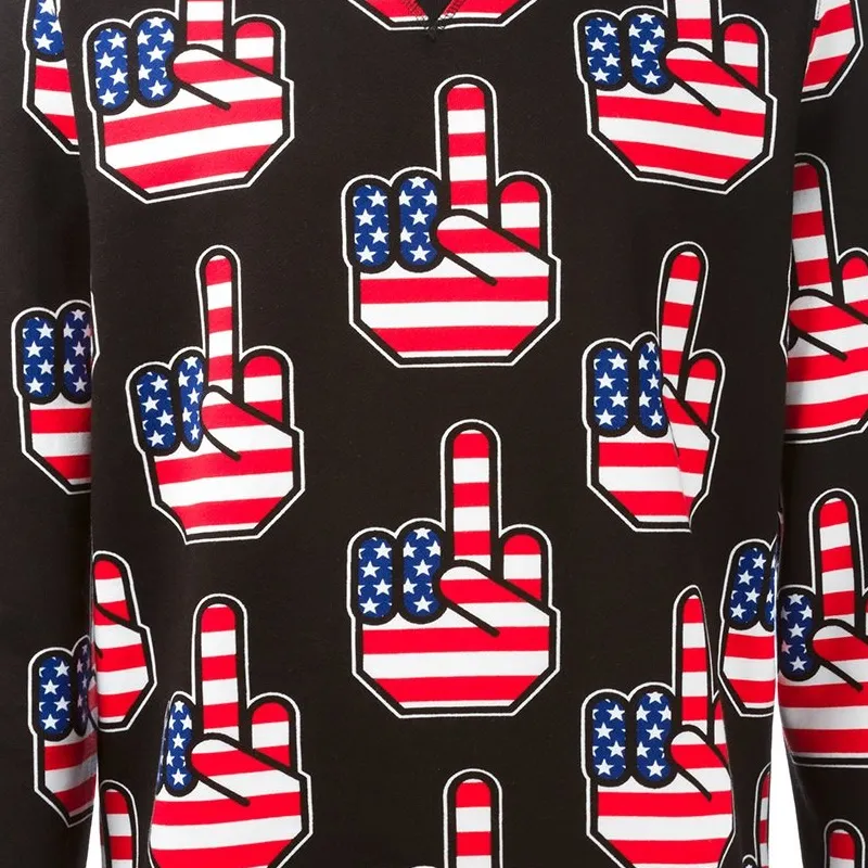 Printed Long-Sleeved Sweater