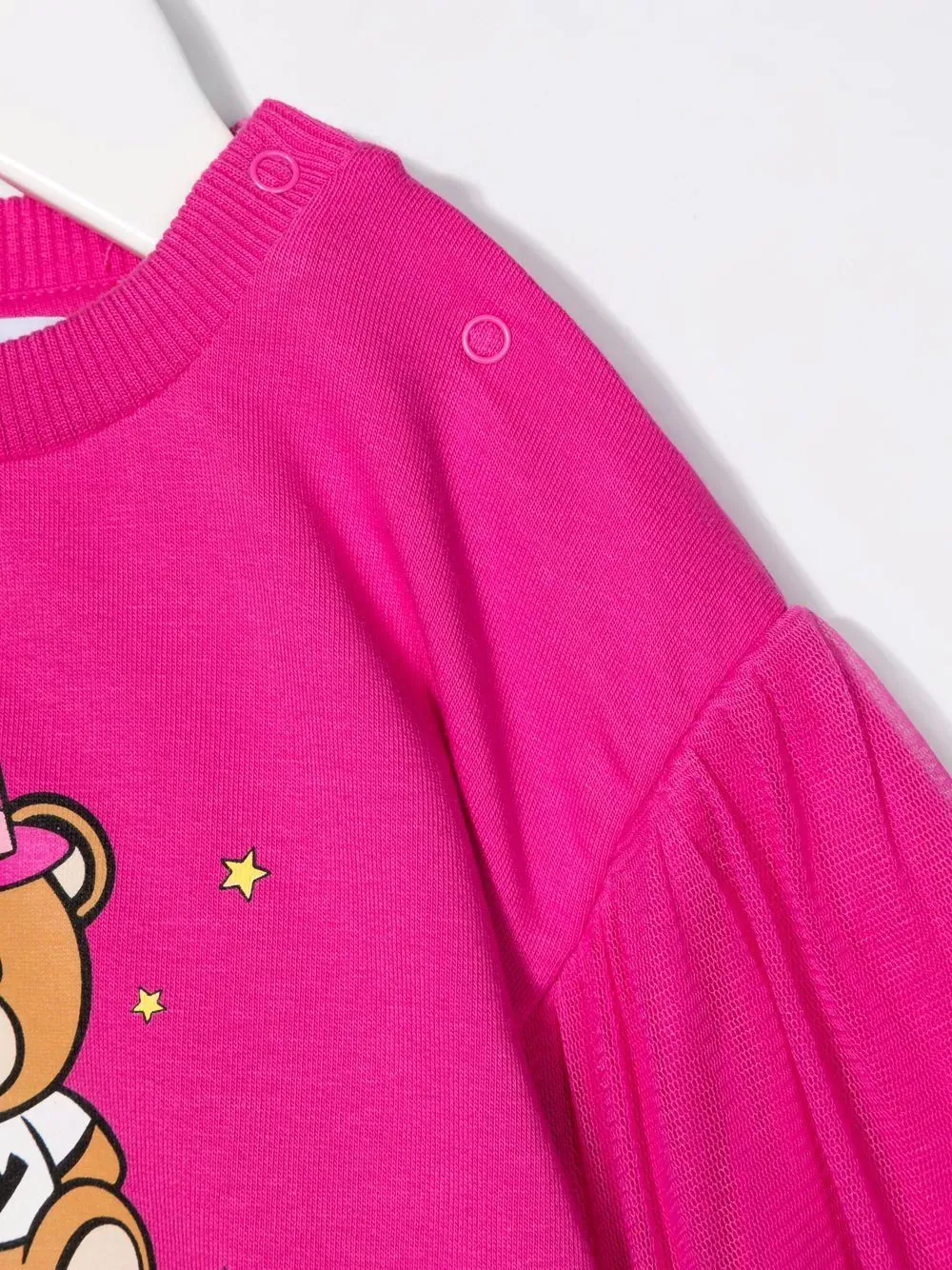 Teddy Bear Logo-Print Long-Sleeve Top