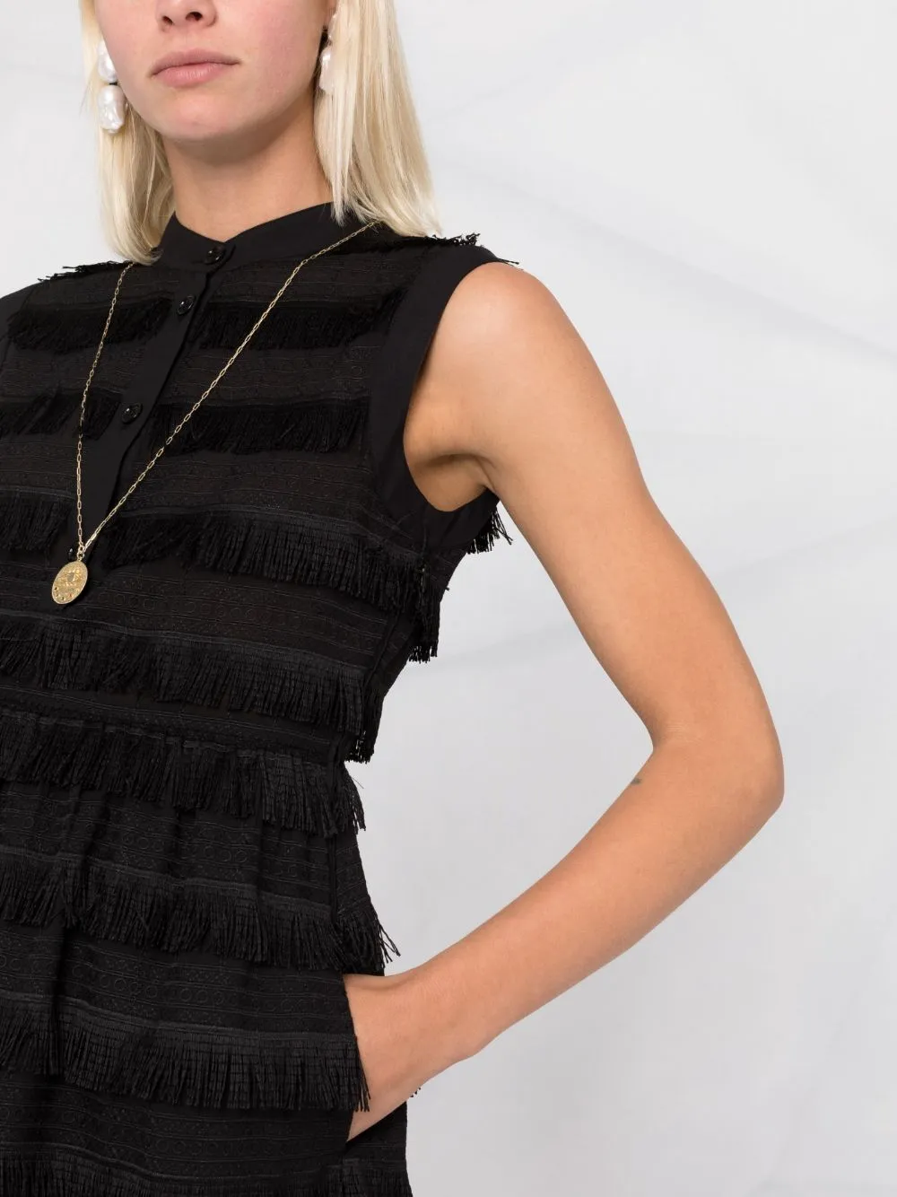Tassel-Rimmed Sleeveless Dress