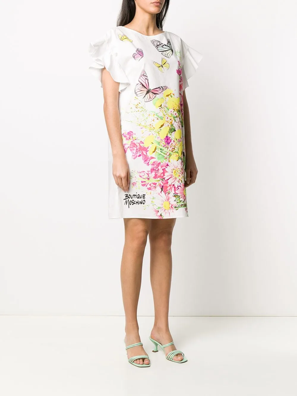 Floral Printed Straight-Tube Dress