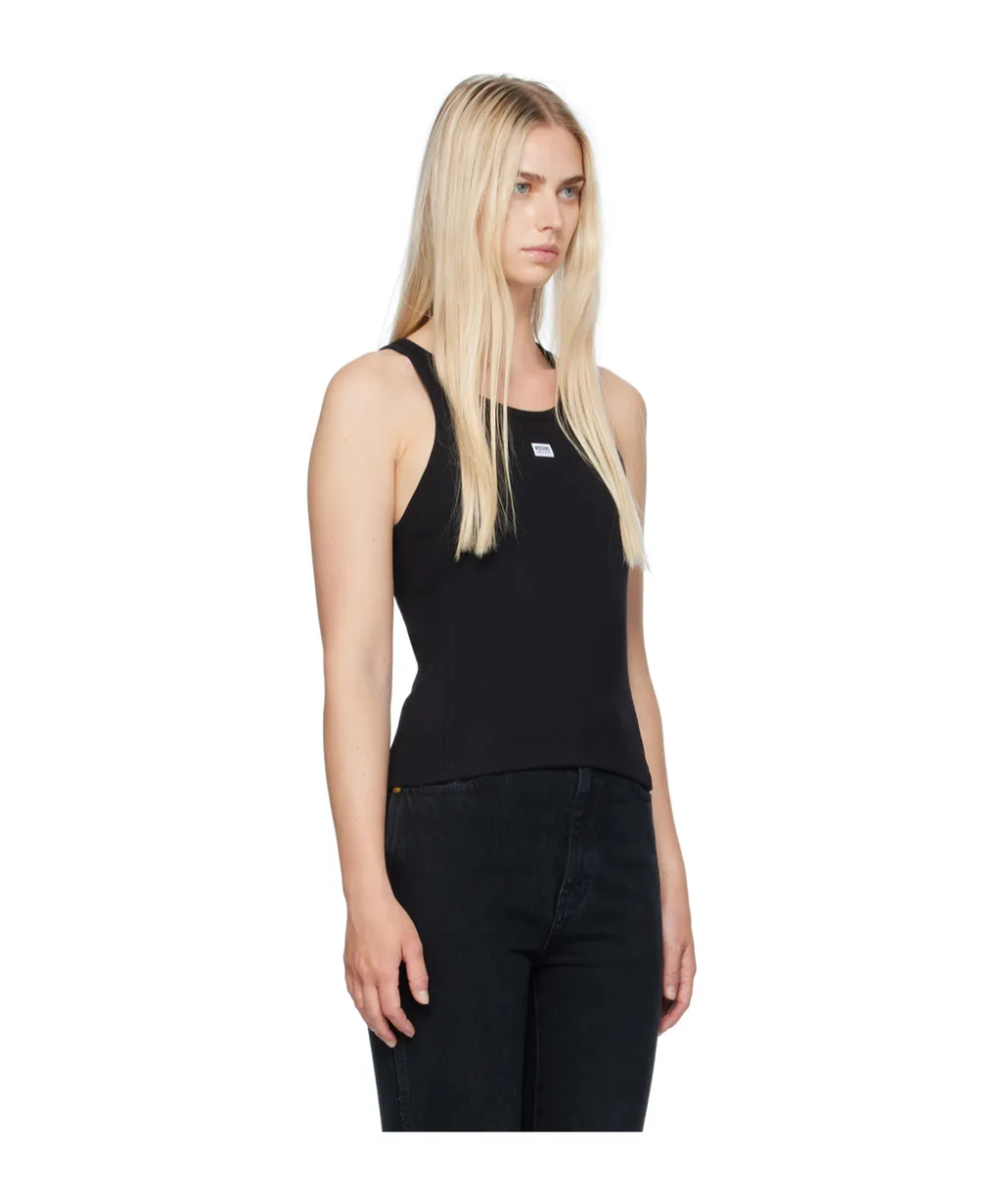 Rib Knitted Round-Neck Vest