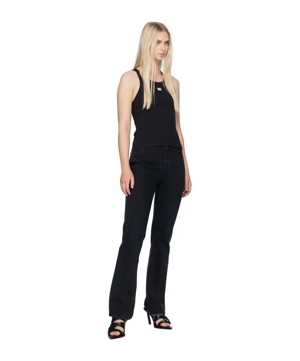 Rib Knitted Round-Neck Vest