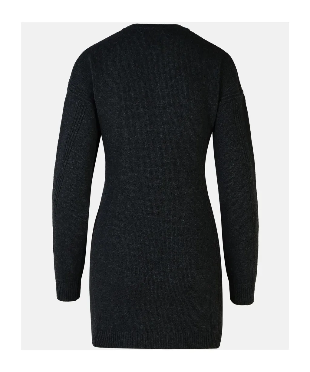 Chain Detailed Drop Shoulder Knitted Dress