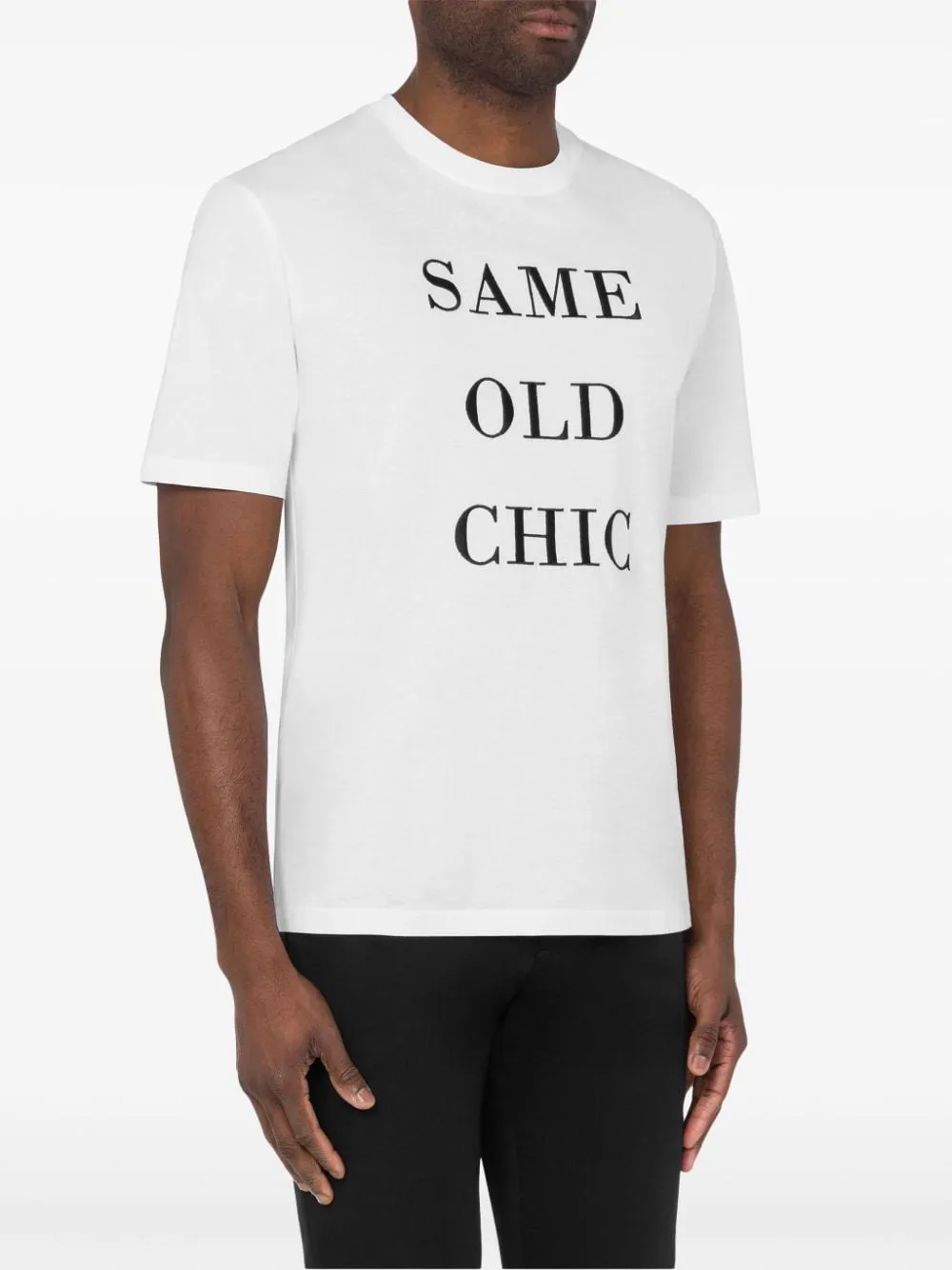 Slogan Printed Crewneck T-Shirt