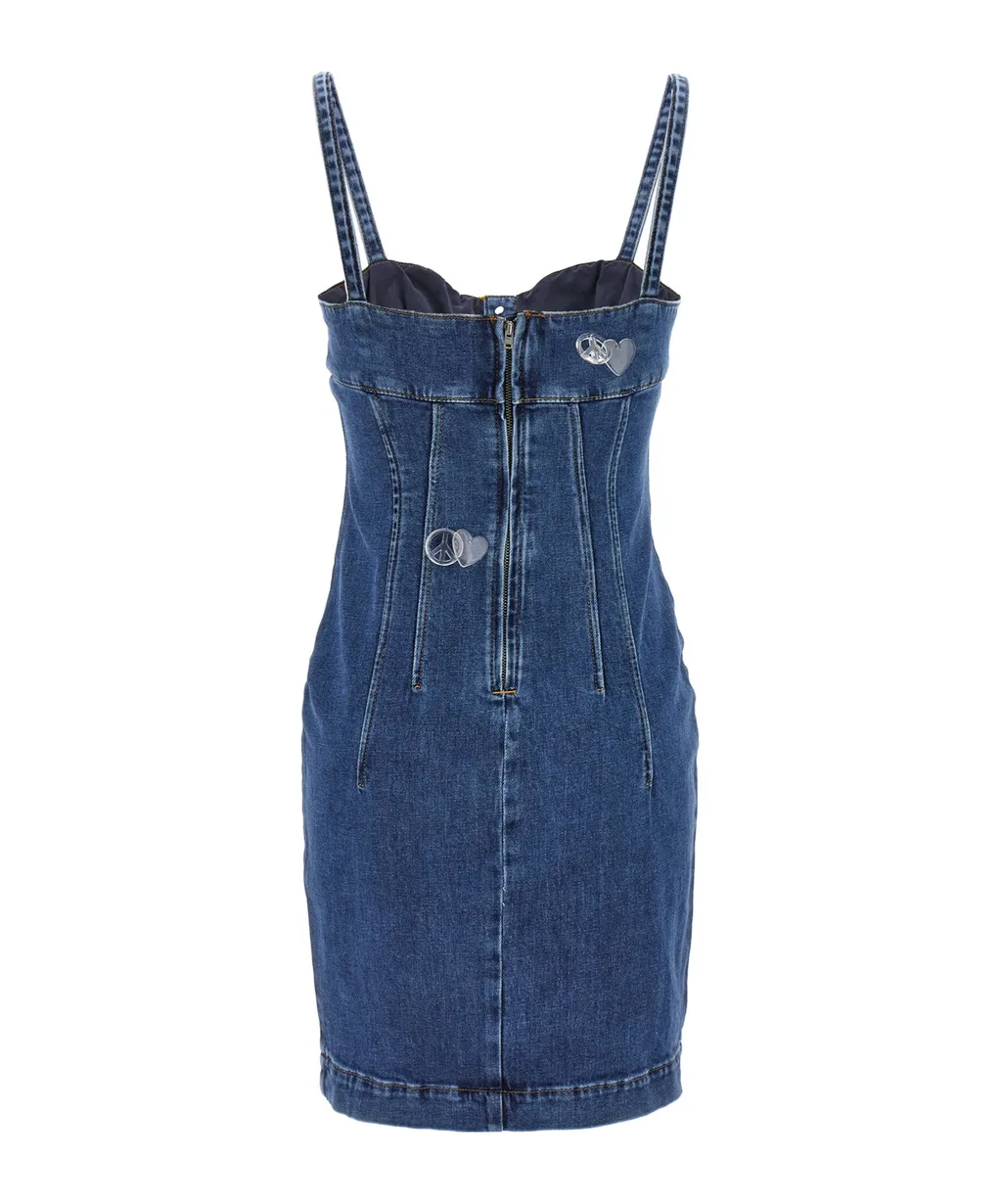 Jeans AppliquÉD Sleeveless Denim Mini Dress