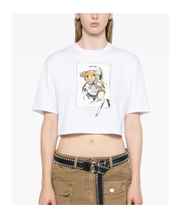 Teddy Bear Cotton Crop Top
