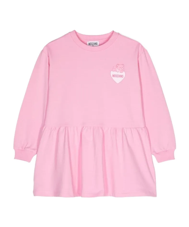 Logo Printed Crewneck Dress