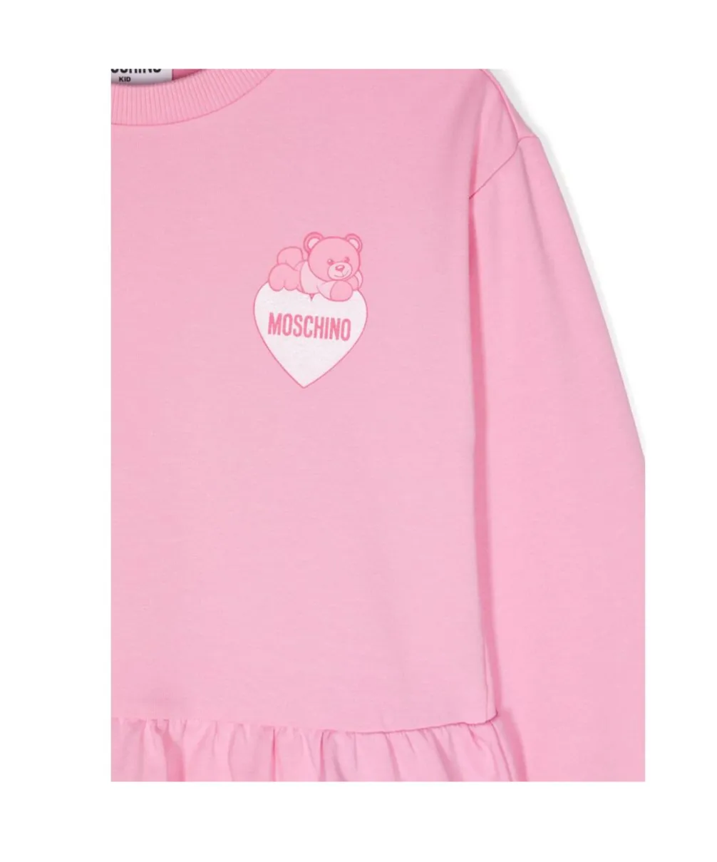 Logo Printed Crewneck Dress