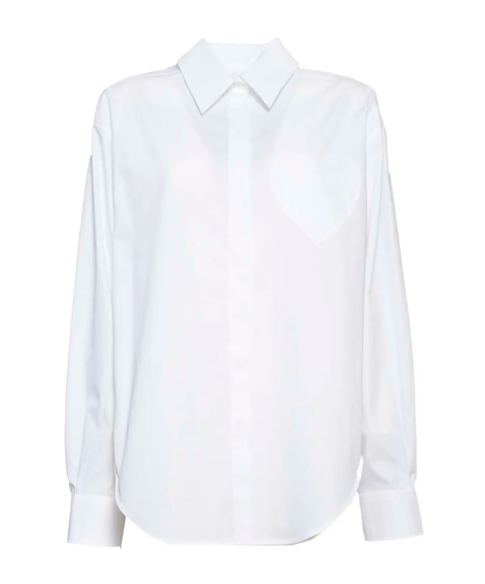 Heart-Patch Long-Sleeved Shirt