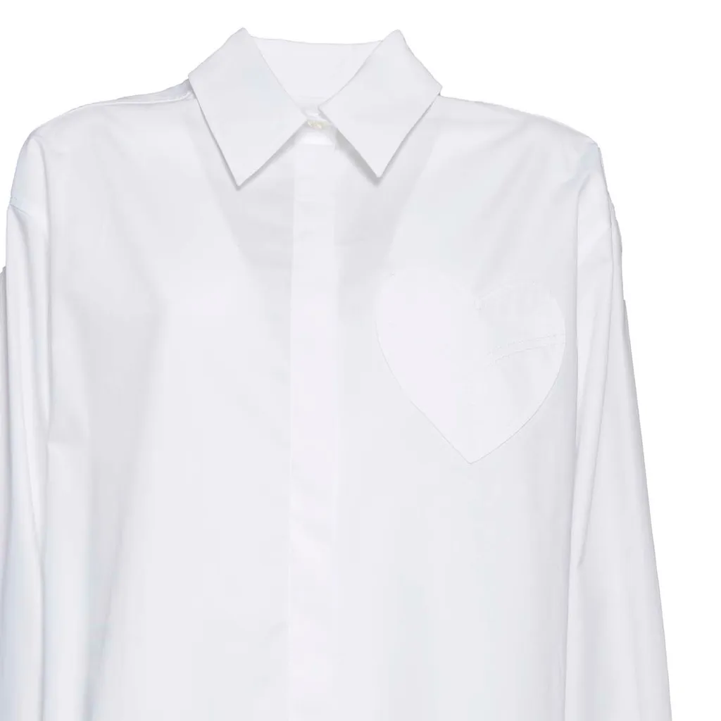Heart-Patch Long-Sleeved Shirt