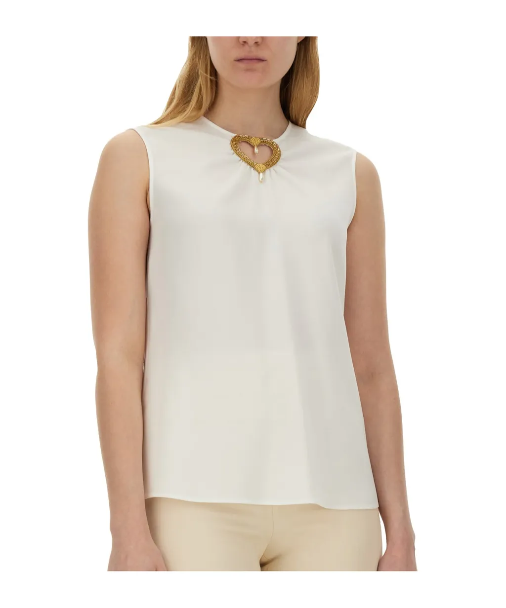 Heart-Shaped Decal Blouse