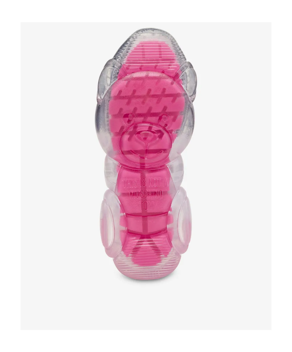 Transparent-Sole Mesh Sneakers