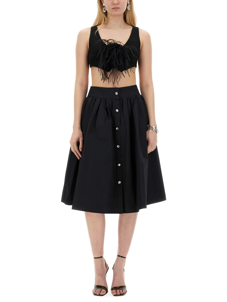 Logo Logo Pleated Skirt