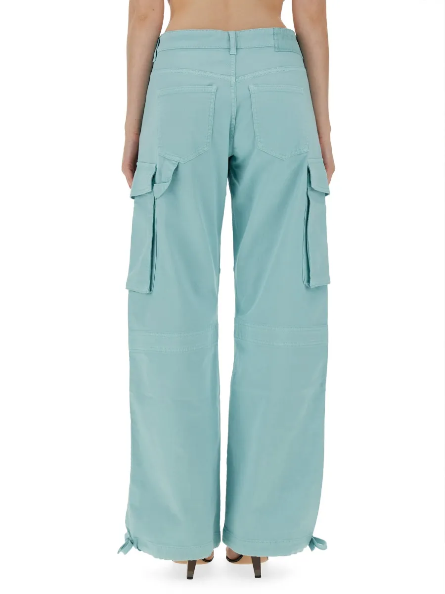 Multi-Pocket Button Casual Pants