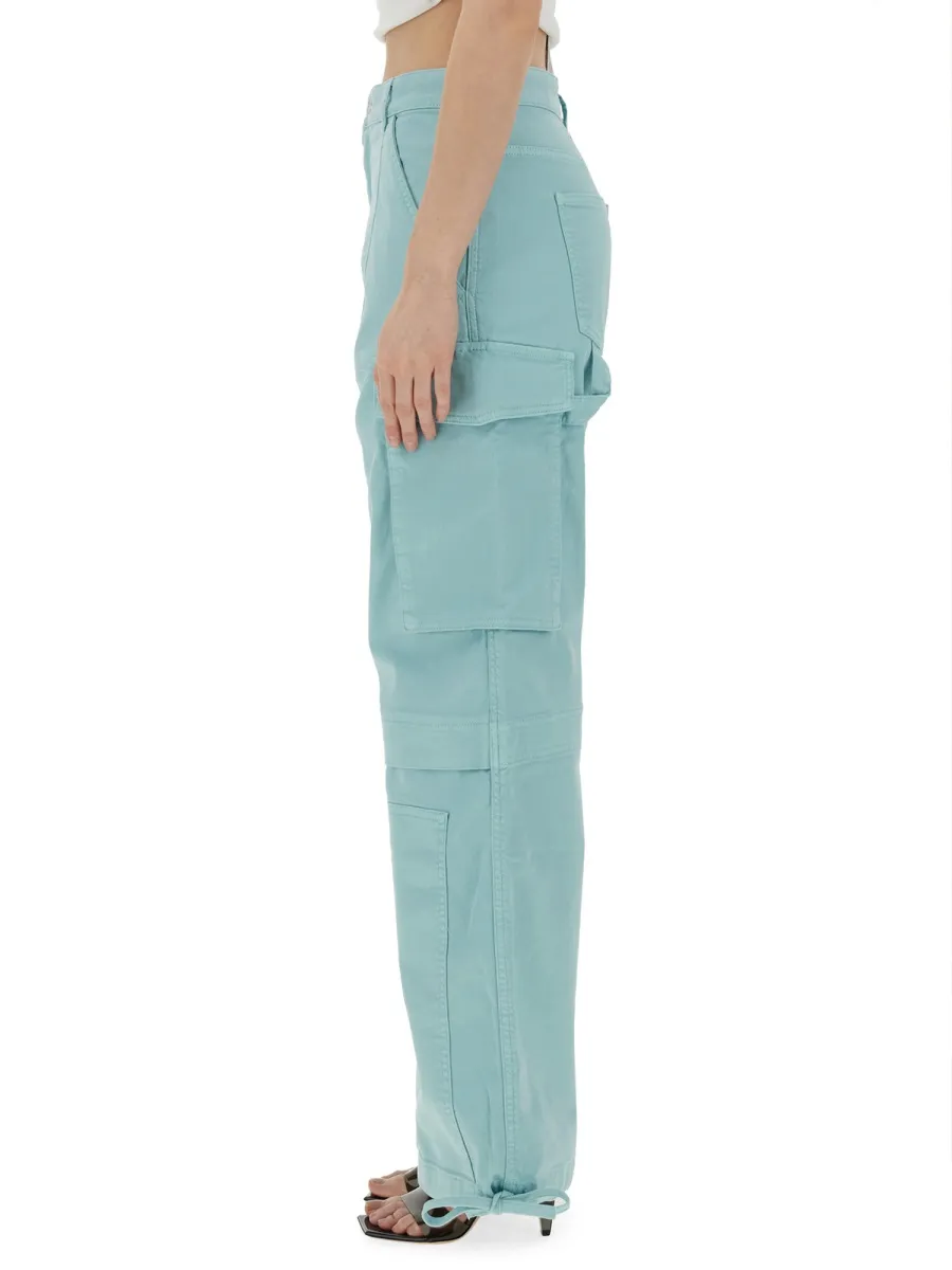 Multi-Pocket Button Casual Pants