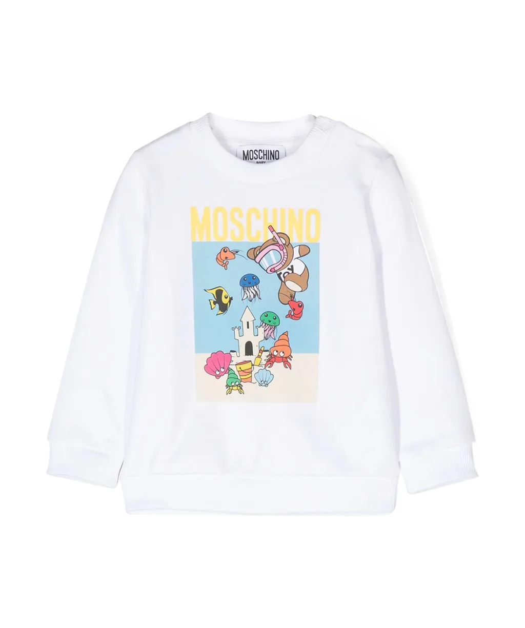 Teddy Bear-Print Sweatshirt