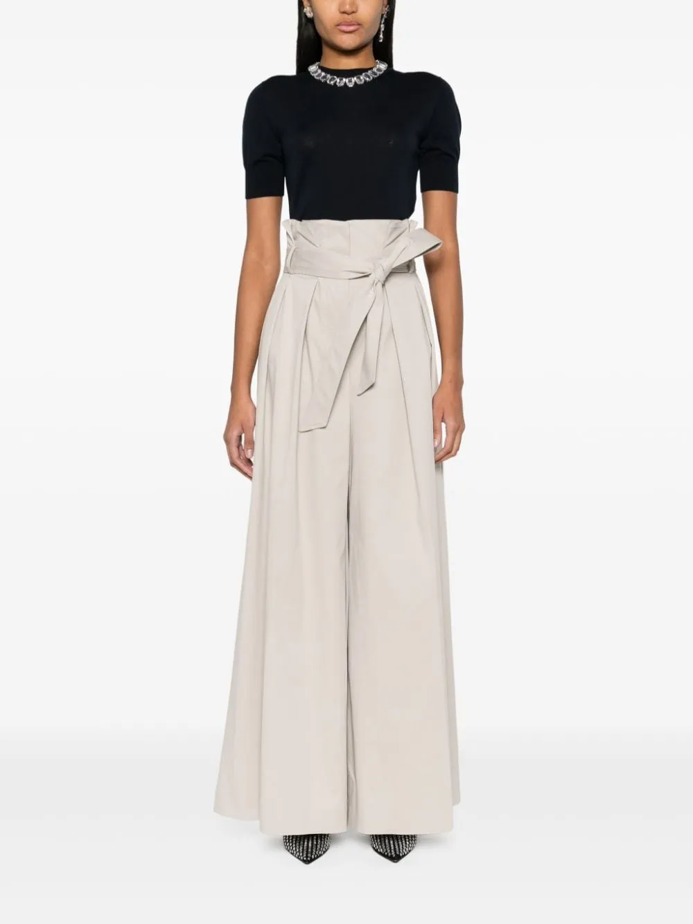 Pleated Wide Trousers