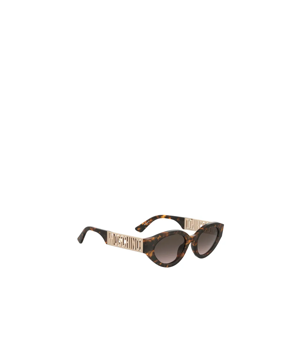 Oval Frame Logo Sunglasses