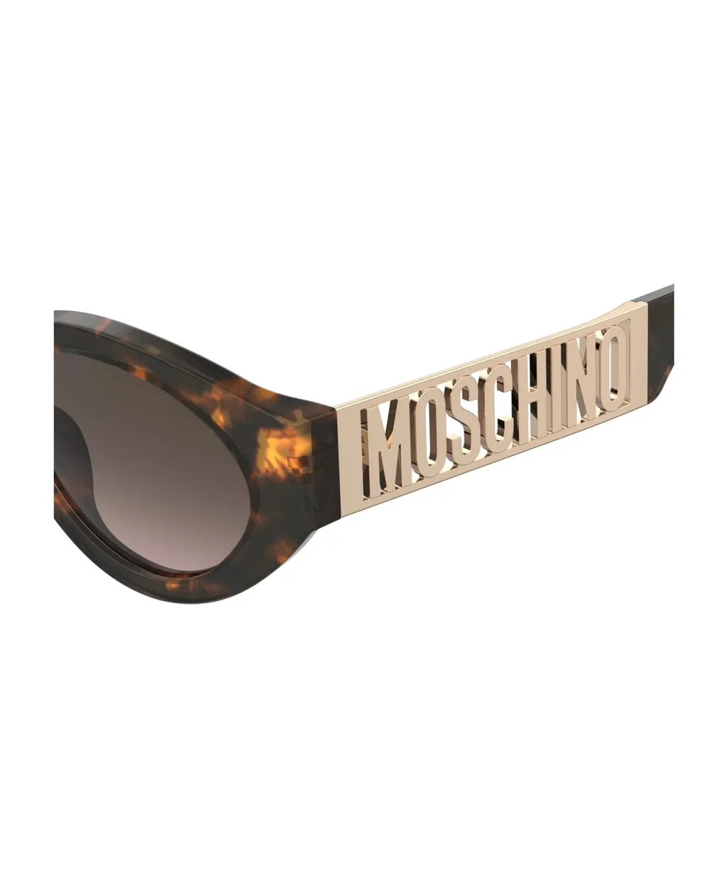 Oval Frame Logo Sunglasses