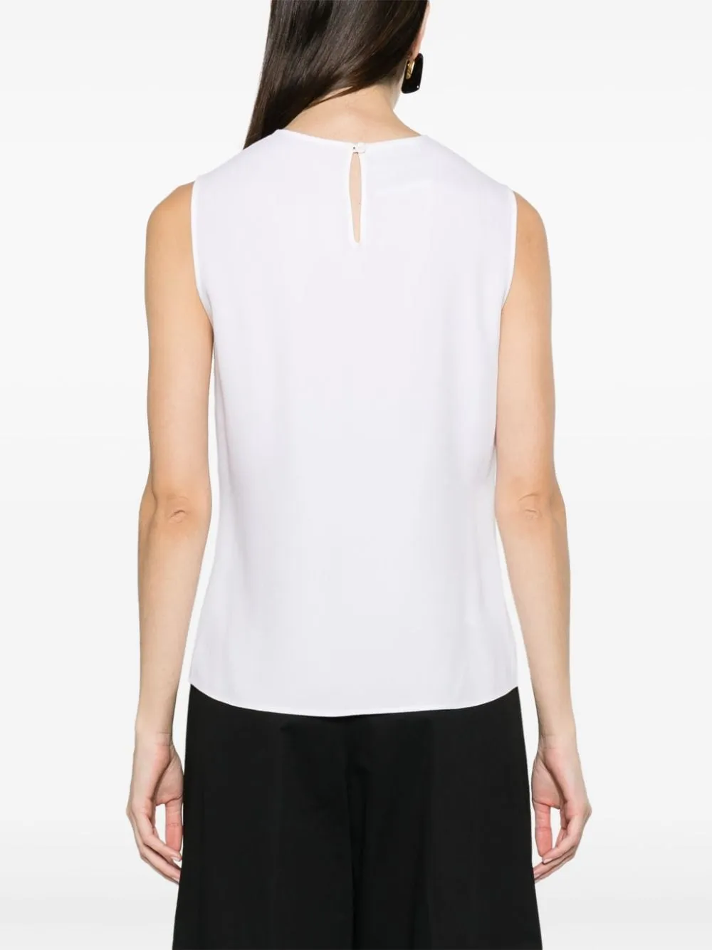Heart Cut-Out Sleeveless Blouse