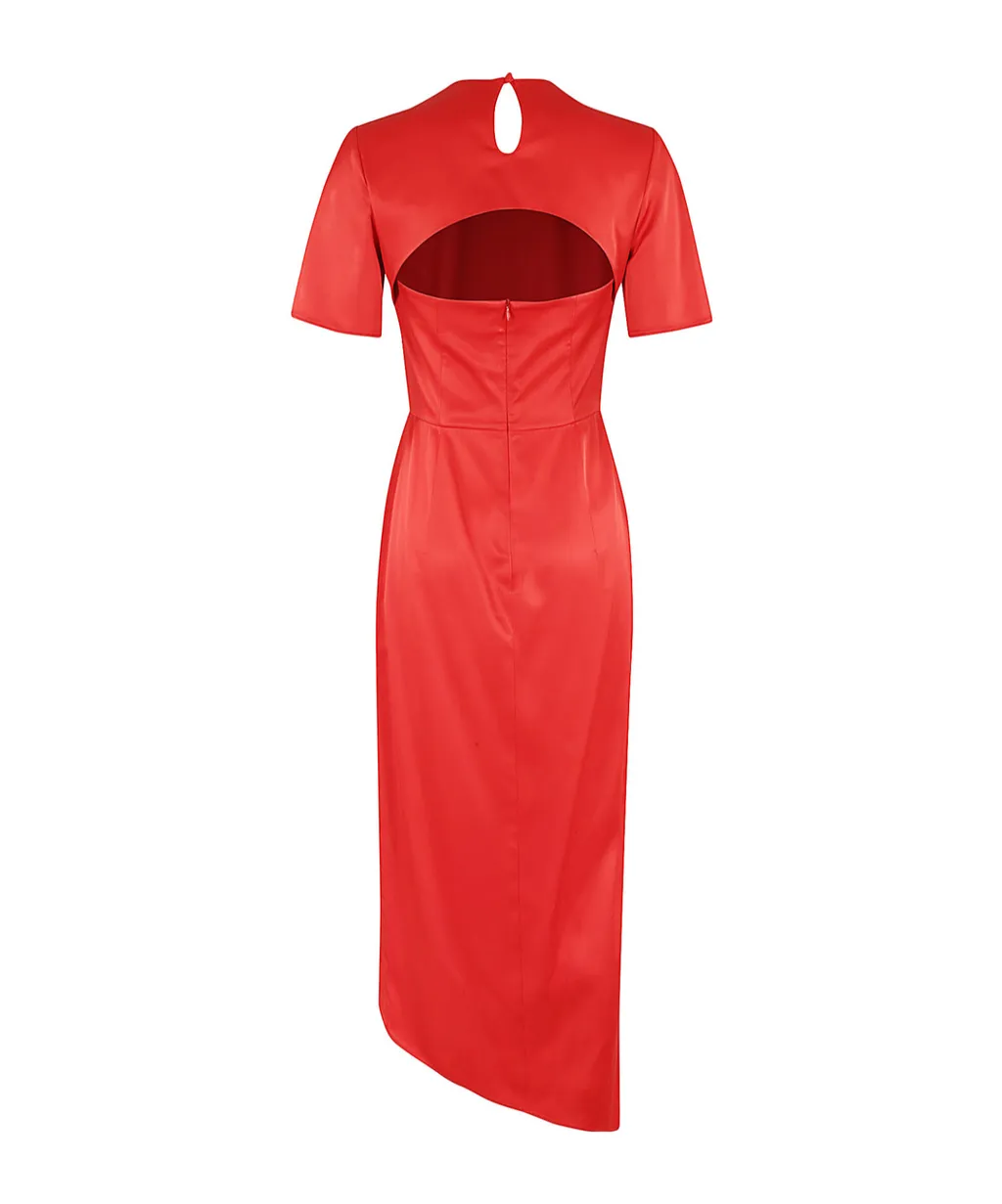 Round-Collar Short-Sleeve Dress