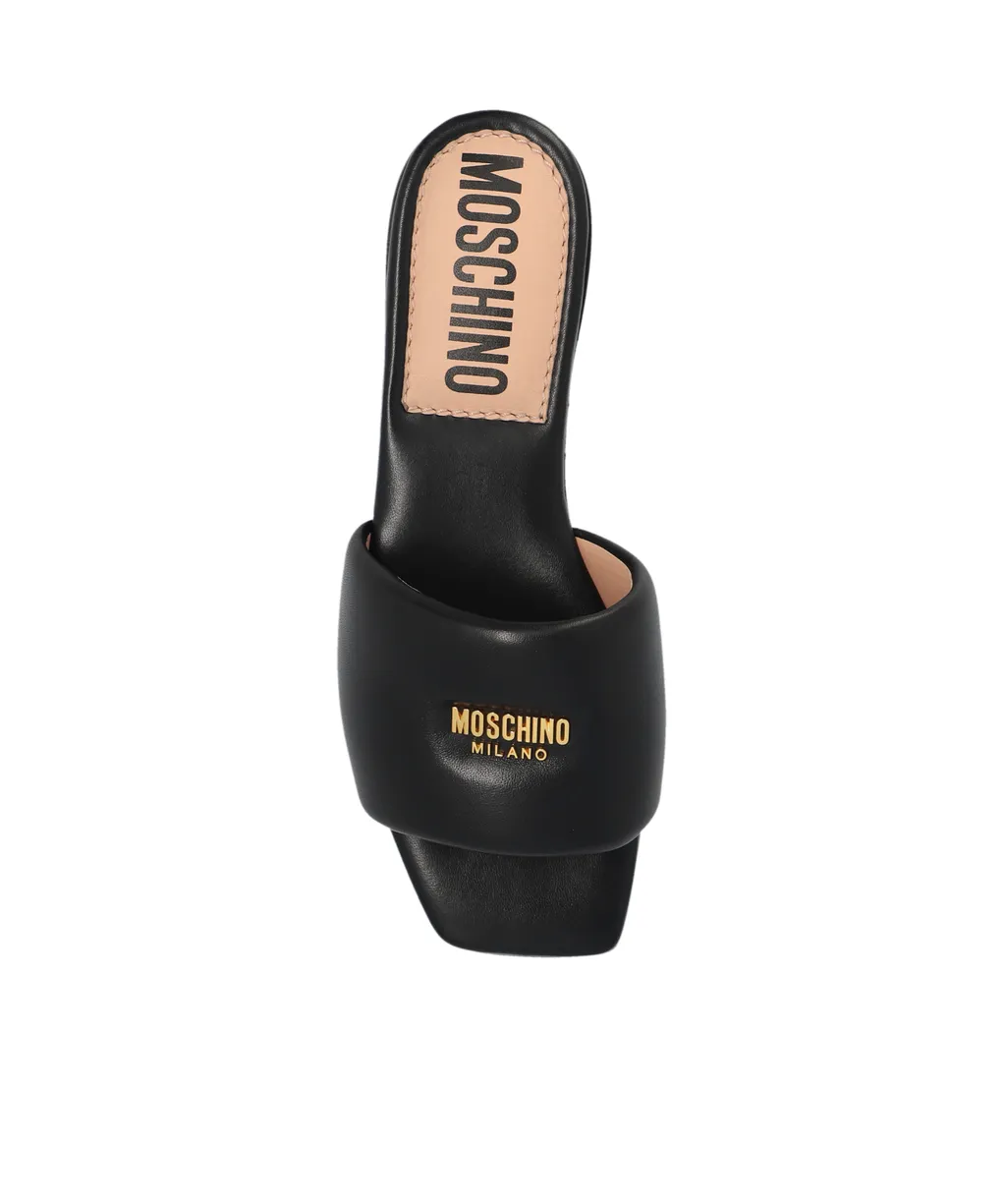 Logo-Plaque Padded Slip-On Sandals