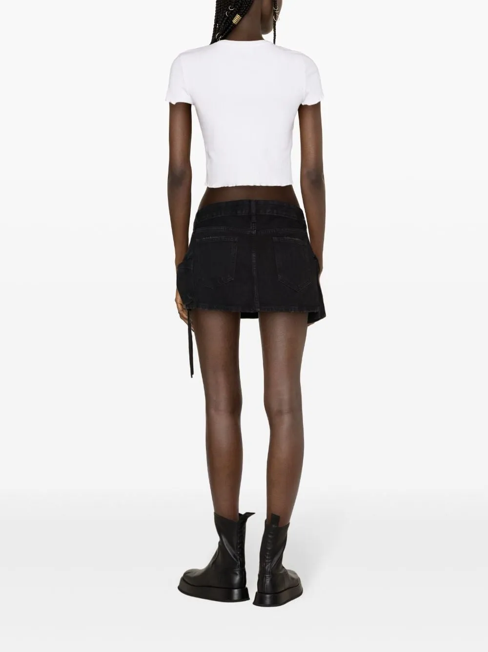 Jeans Lettuce Hem Cropped T-Shirt