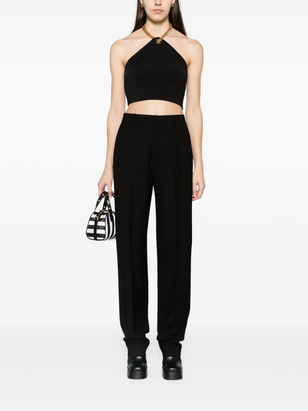 Chain-Link Cropped Top