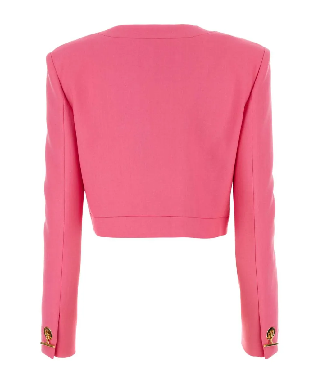 T-Bar Fastened Cropped Jacket