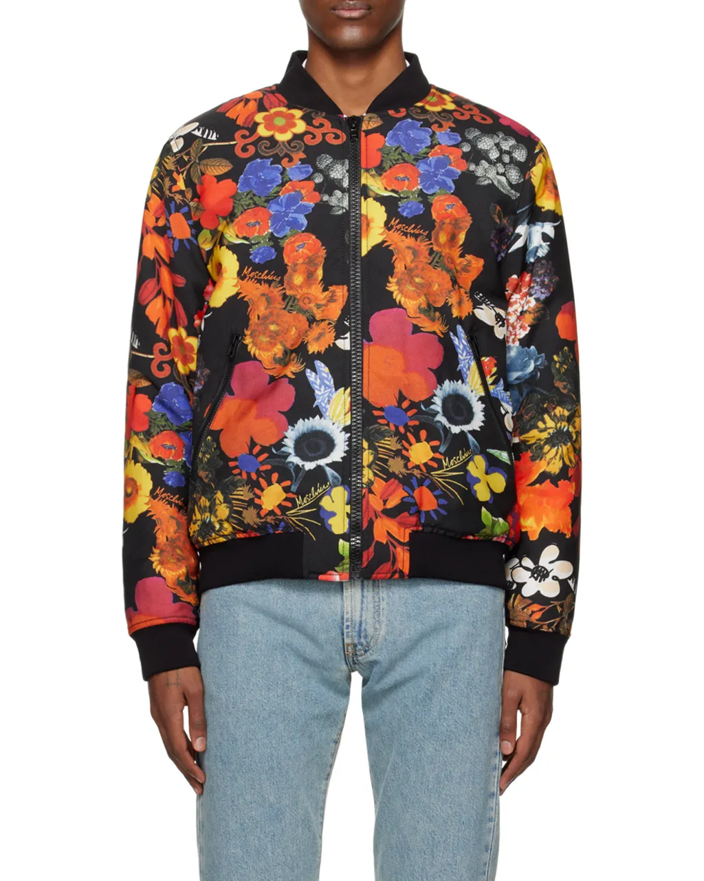 Allover Flowers Cotton-Padded Suit Jacket