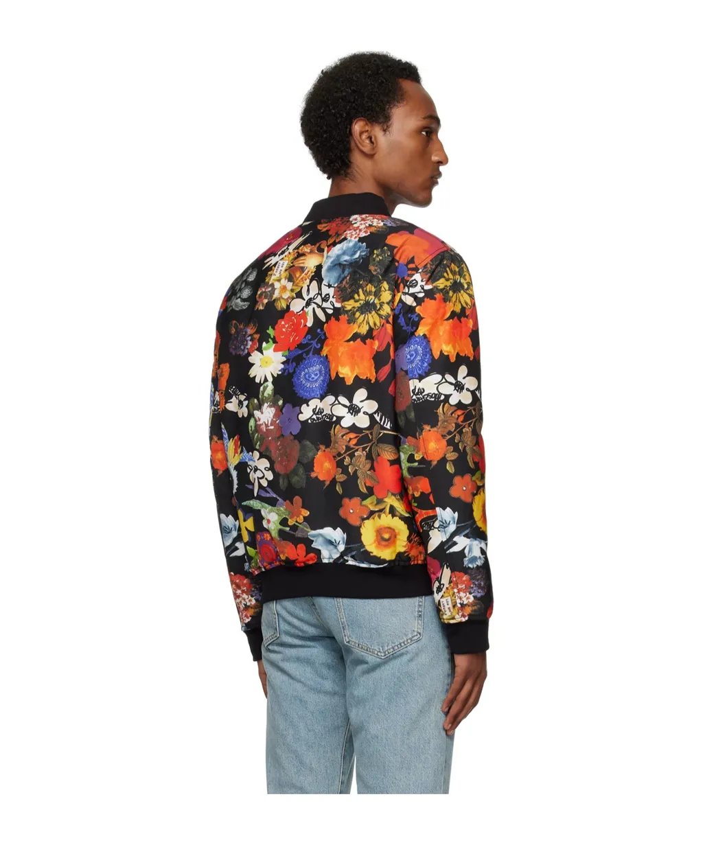 Allover Flowers Cotton-Padded Suit Jacket