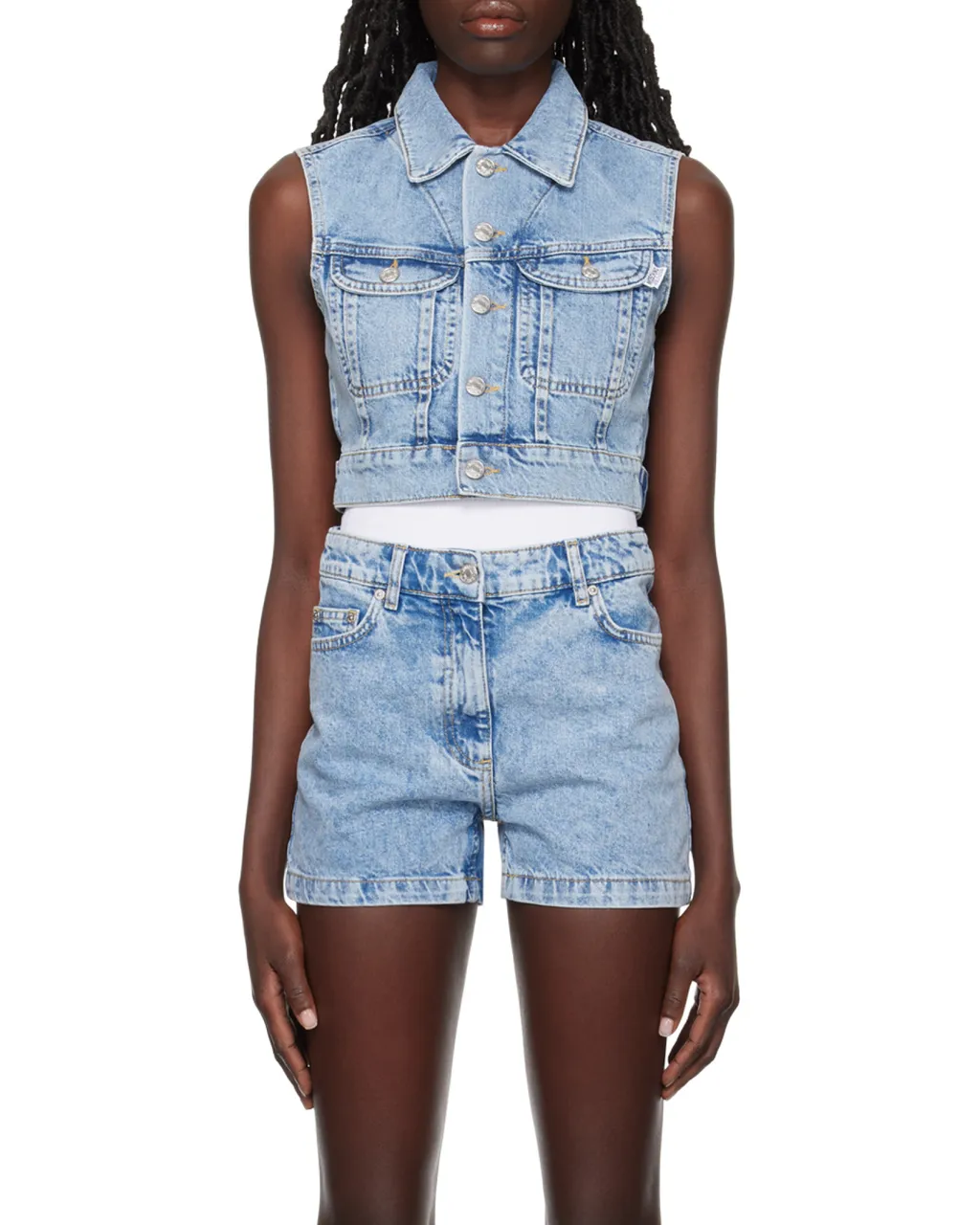 Lapel Denim Vest