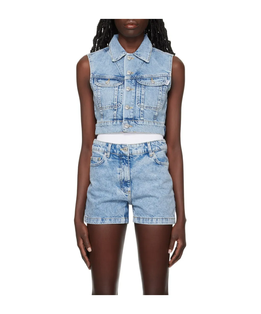 Lapel Denim Vest