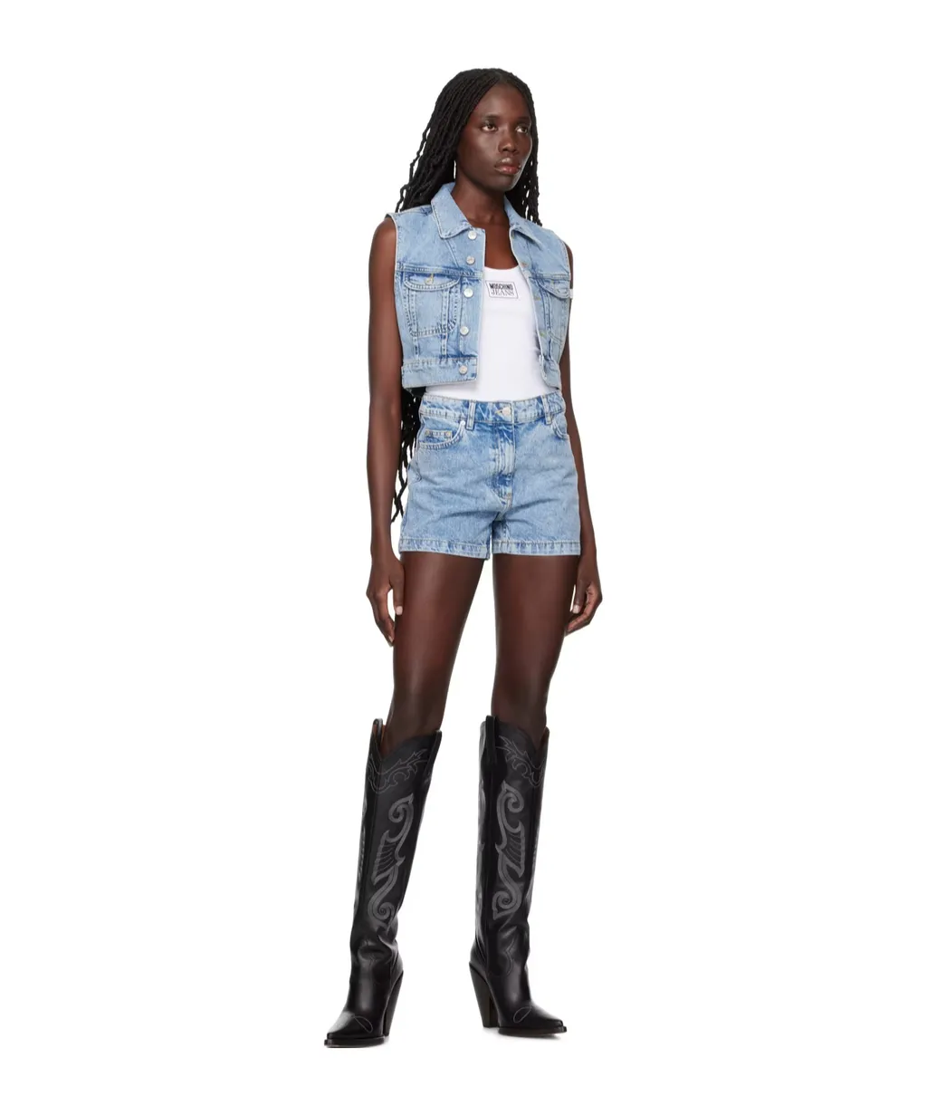 Lapel Denim Vest