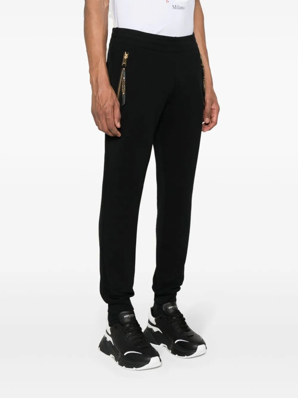 Logo-Lettering Cotton Track Pants