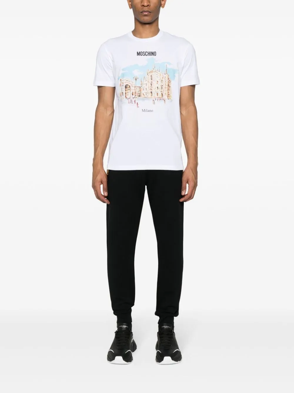 Logo-Lettering Cotton Track Pants