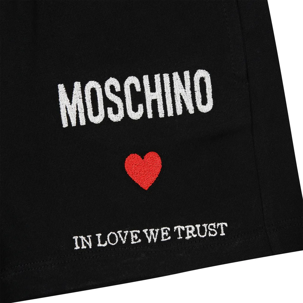 Embroidered-Logo Shorts Set