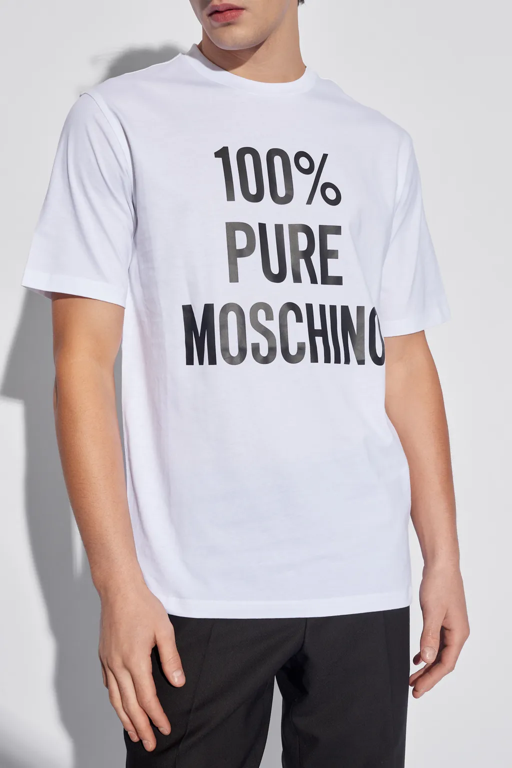 100% Pure Moschino Printed Crewneck T-Shirt
