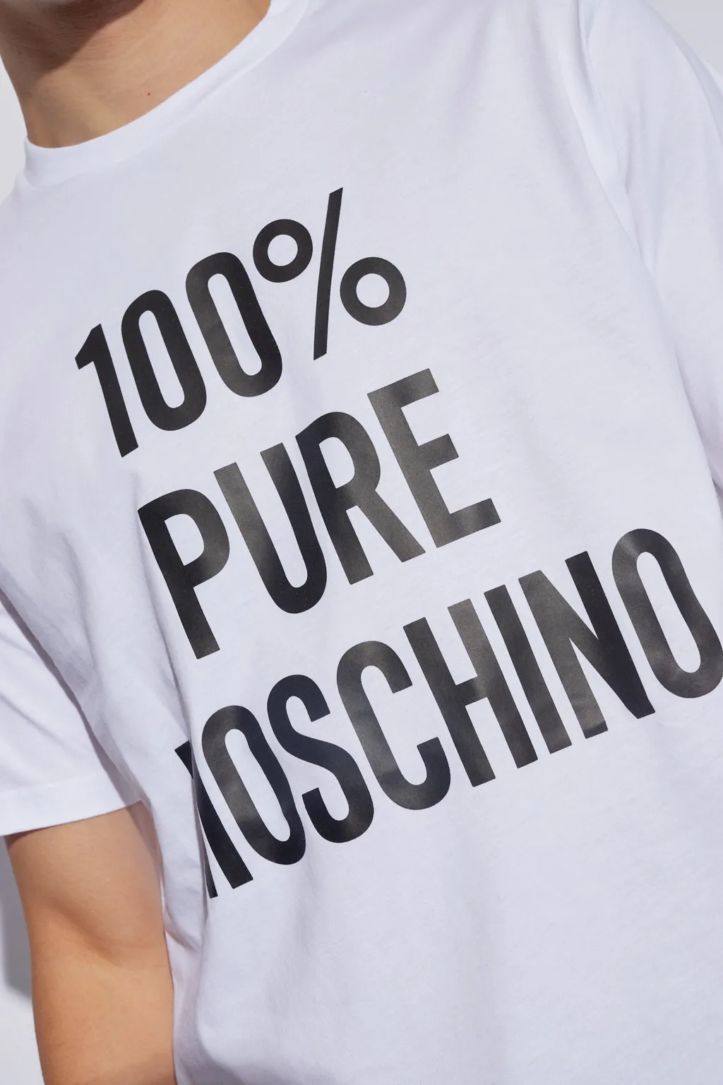 100% Pure Moschino Printed Crewneck T-Shirt