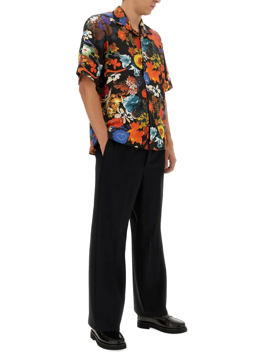 Floral Pattern Short-Sleeved Shirt