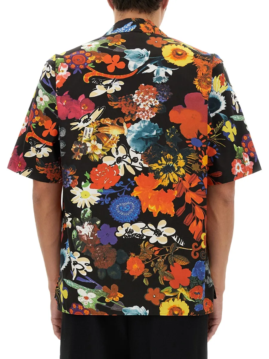 Floral Pattern Short-Sleeved Shirt