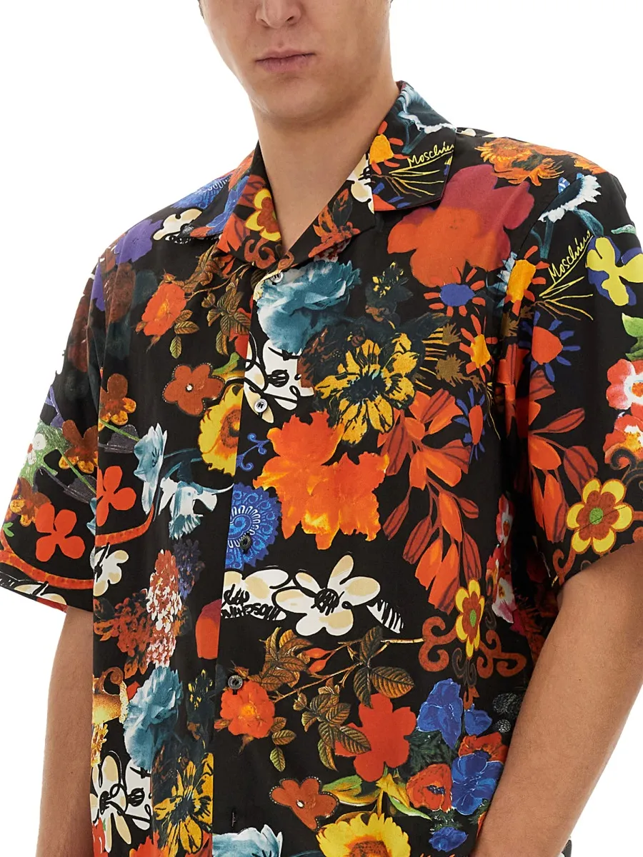 Floral Pattern Short-Sleeved Shirt