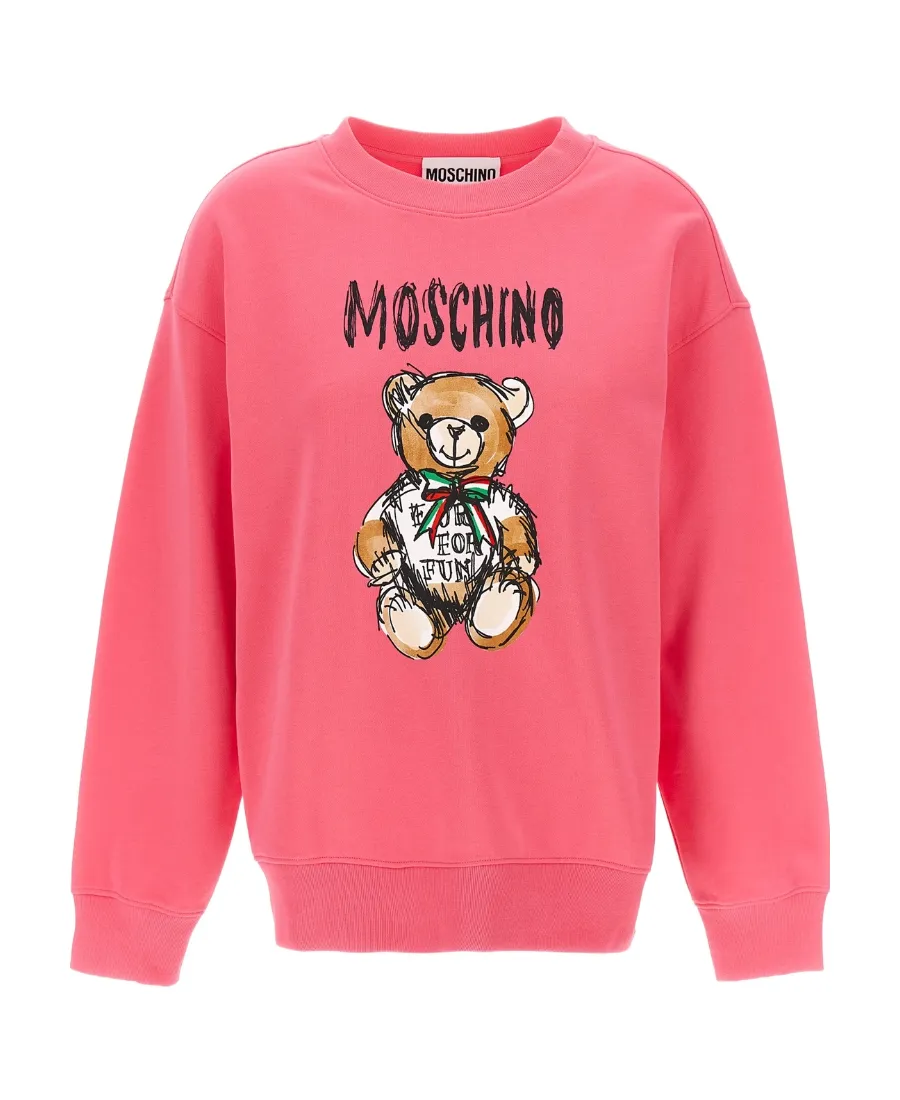 Teddy Bear Printed Crewneck Sweatshirt