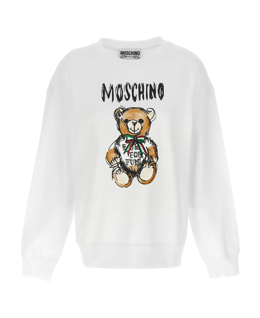 Teddy Bear Printed Crewneck Sweatshirt