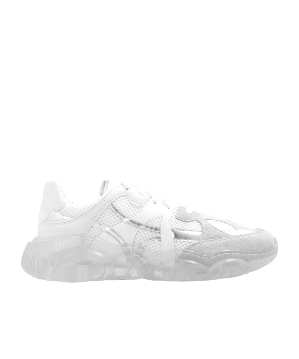 Round-Toe Chunky Lace-Up Sneakers