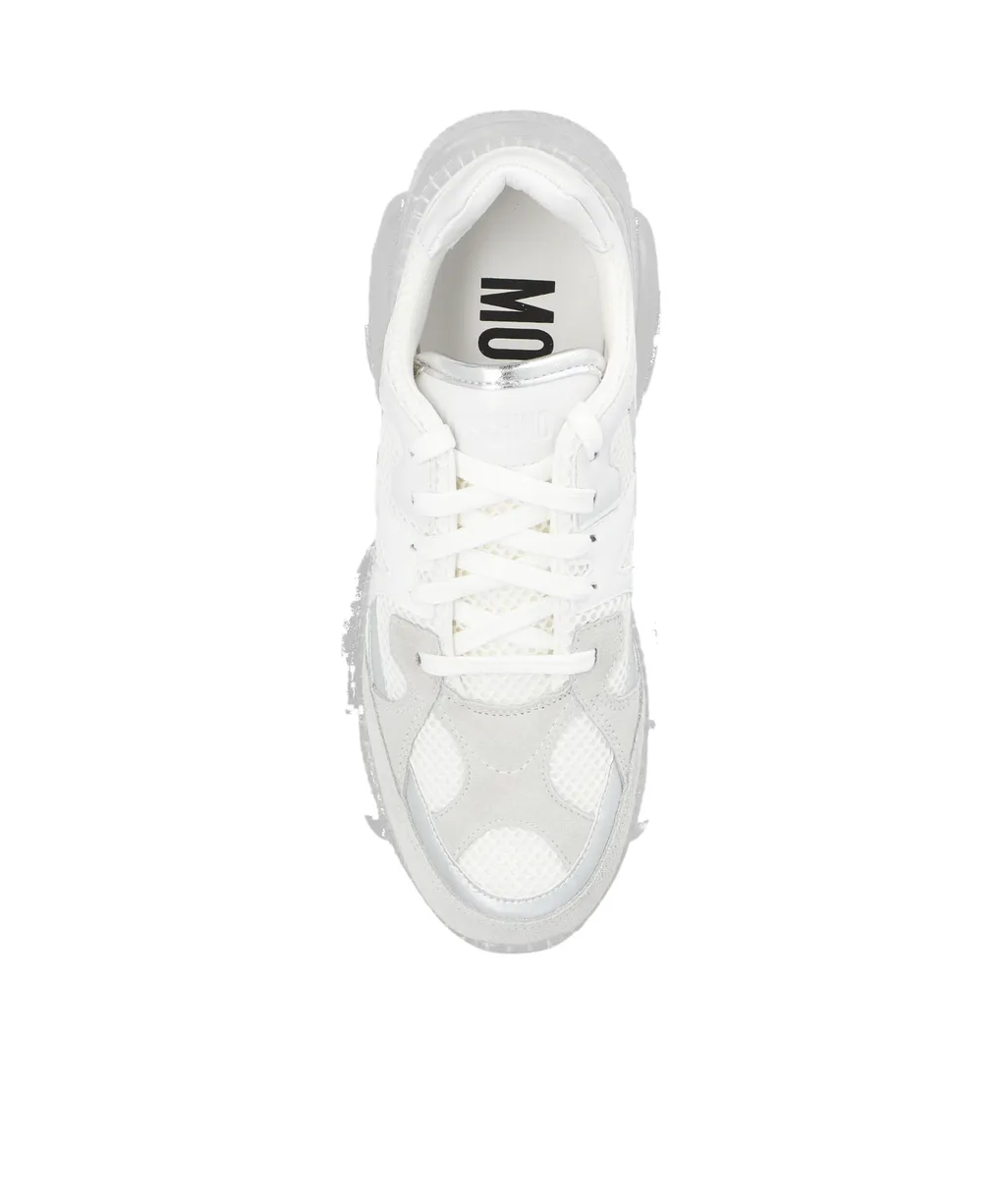 Round-Toe Chunky Lace-Up Sneakers